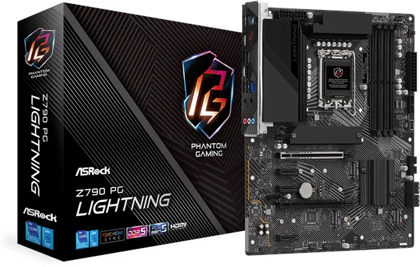 ASRock Z790 PG Lightning Moderkort - Intel Z790 - Intel LGA1700 Socket - DDR5 RAM - ATX